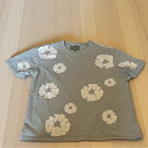 Denim Tears Grey Short Sleeve Casual T-shirt Authentic